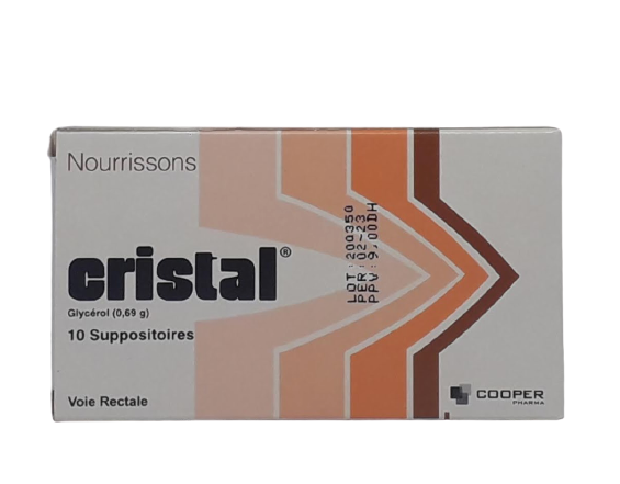 CRISTAL NOURRISSON BOITE DE 10 SUPPOSITOIRES