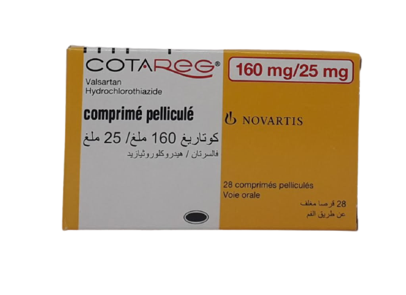 COTAREG 160MG/25MG BOITE DE 28 COMPRIMES MV