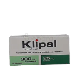 KLIPAL 300MG/25MG BOITE DE 10 COMPRIMES