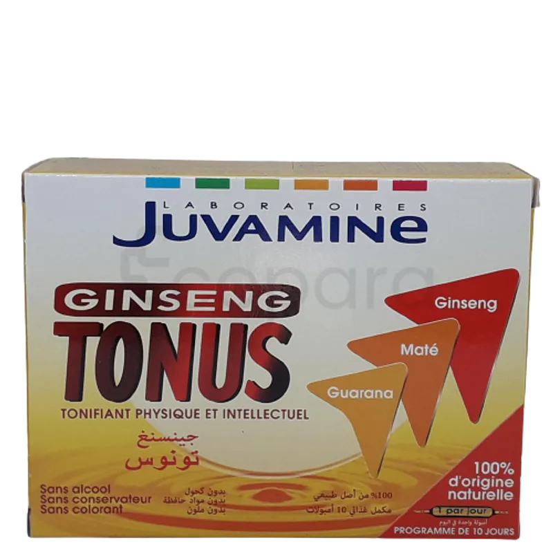 JUVATONUS GINSENG TONUS BOITE DE 10*10ML AMPOULES BUVABLES