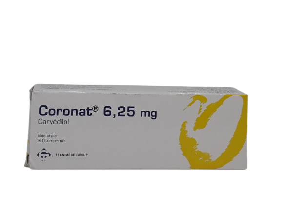 CORONAT 6.25MG BOITE DE 30 COMPRIMES