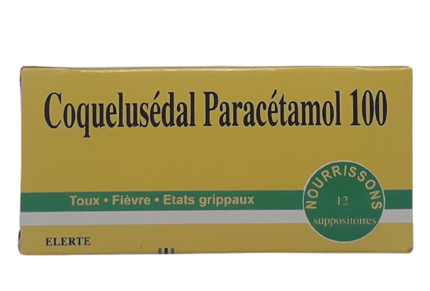 COQUELUSEDAL PARACETAMOL 100MG NOURRISSON BOITE DE 12 SUPPOSITOIRES