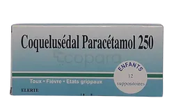 COQUELUSEDAL PARACETAMOL 250MG ENFANT BOITE DE 12 SUPPOSITOIRES