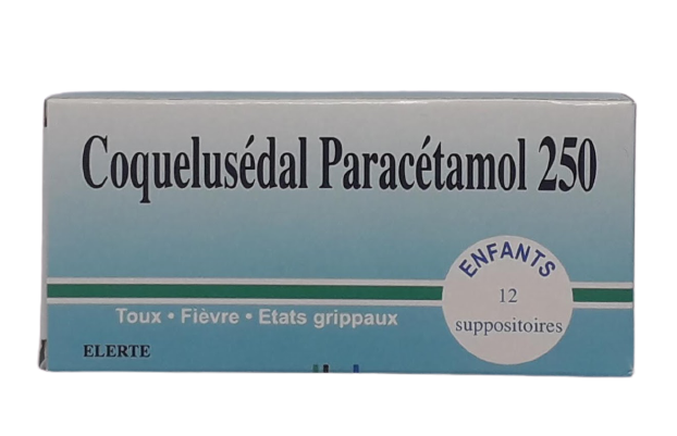 COQUELUSEDAL PARACETAMOL 250MG ENFANT BOITE DE 12 SUPPOSITOIRES