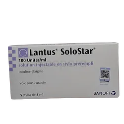 LANTUS SOLOSTAR IN 100UI/ML 3ML BOITE DE 5 STYLOS INJECTABLES GRAND MODELE