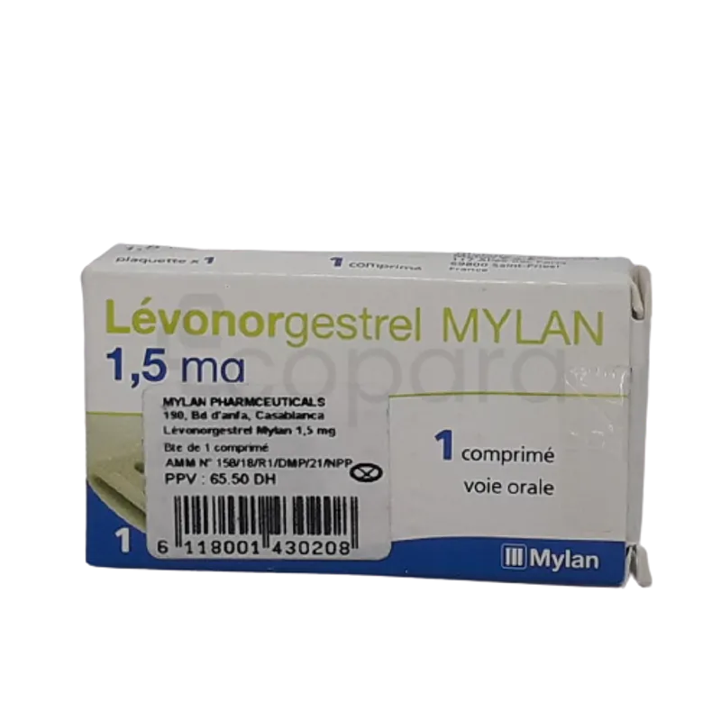 LEVONORGESTREL MYLAN 1.5MG BOITE DE 1 COMPRIMES