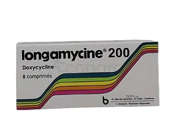 LONGAMYCINE 200MG BOITE DE 8 COMPRIMES