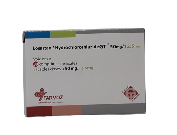 LOSARTAN/HCTZ GT 50MG/12.5MG BOITE DE 30 COMPRIMES PELLICULES