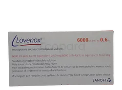 LOVENOX 6000UI/0.6ML 60MG BOITE DE 2 INJECTABLES PM