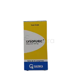 LYSOPURIC 100MG BOITE DE 50 COMPRIMES SECABLES