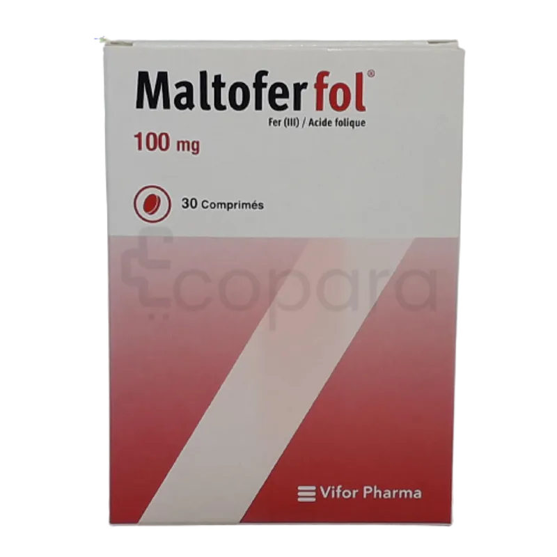 MALTOFER FOL 100MG/0.35MG BOITE DE 30 COMPRIMES