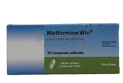 METFORMINE WIN 850MG BOITE DE 30 COMPRIMES