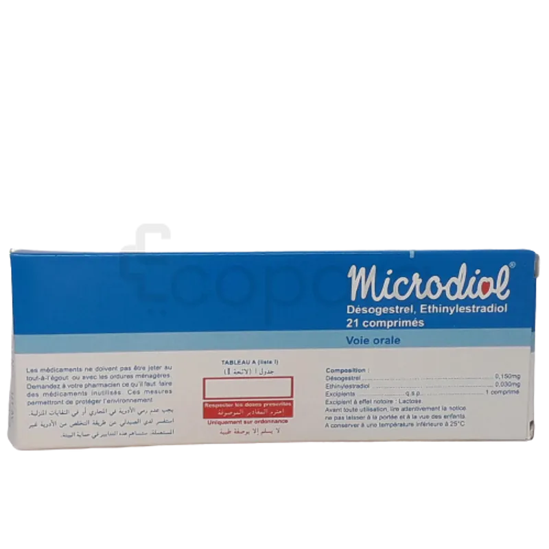 MICRODIOL 0.15MG/0.03MG BOITE DE 21 COMPRIMES
