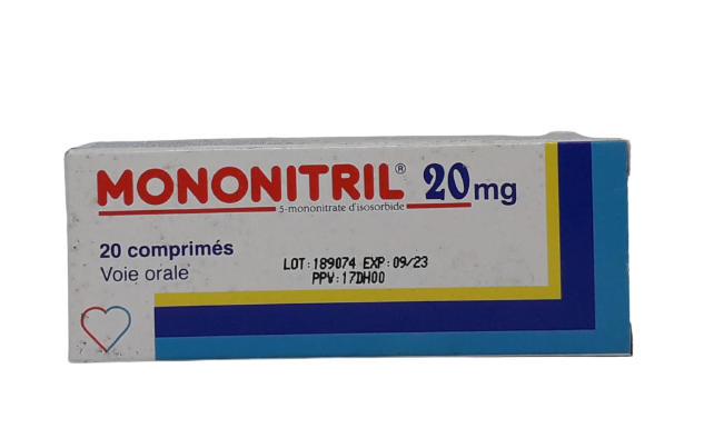 MONONITRIL 20MG BOITE DE 20 COMPRIMES SECABLES PM