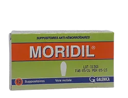 MORIDIL BOITE DE 12 SUPPOSITOIRES