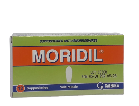 MORIDIL BOITE DE 12 SUPPOSITOIRES