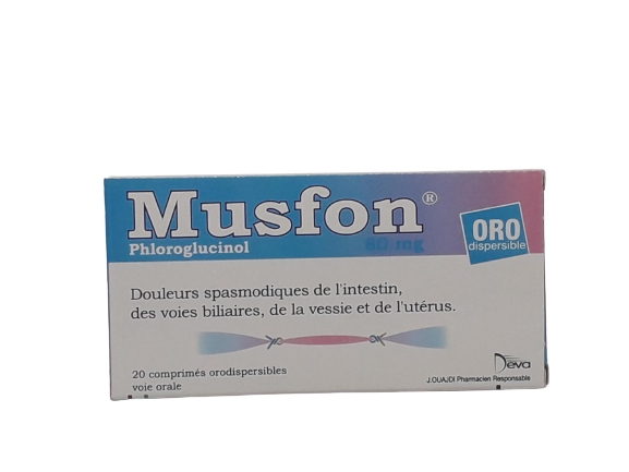 MUSFON 80MG BOITE DE 20 COMPRIMES ORODISPERSIBLES
