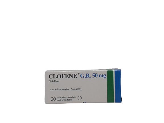 CLOFENE GR 50MG BOITE DE 20 COMPRIMES