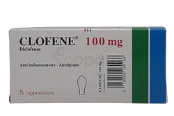 CLOFENE 100MG BOITE DE 5 SUPPOSITOIRES