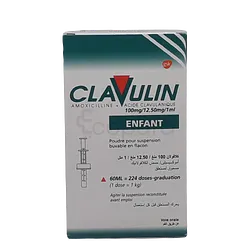 CLAVULIN 100MG/12.5MG/1ML NOURRISSON SIROP