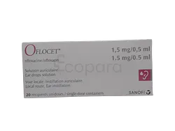 OFLOCET 1.5MG/0.5ML BOITE DE 20 GOUTTES AURICULAIRES
