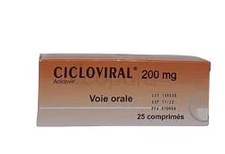 CICLOVIRAL 200MG BOITE DE 25 COMPRIMES