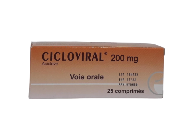 CICLOVIRAL 200MG BOITE DE 25 COMPRIMES