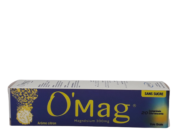 O'MAG CO MAGNESIUM 300MG BOIE DE 20 COMPRIMES EFFERVESCENTS