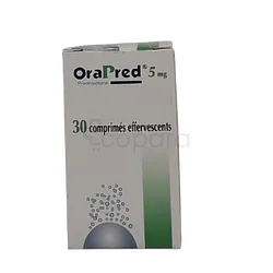 ORAPRED 5MG BOITE DE 30 COMPRIMES EFFERVESCENTS