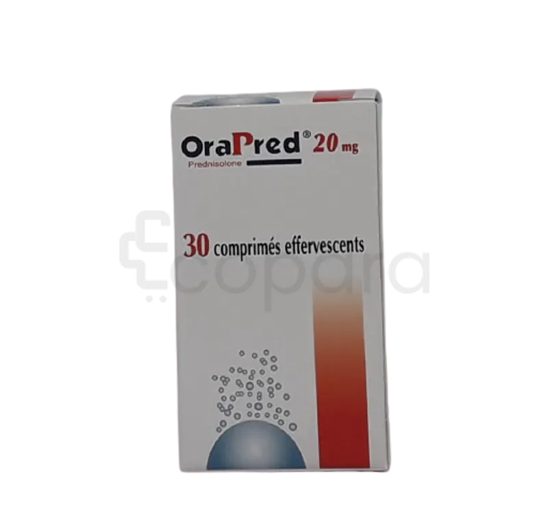 ORAPRED 20MG BOITE DE 30 COMPRIMES EFFERVESCENTS