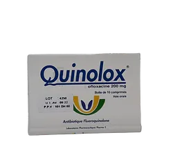QUINOLOX 200MG BOITE DE 10 COMPRIMES PM