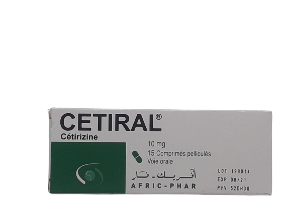 CETIRAL 10MG BOITE DE 15 COMPRIMES
