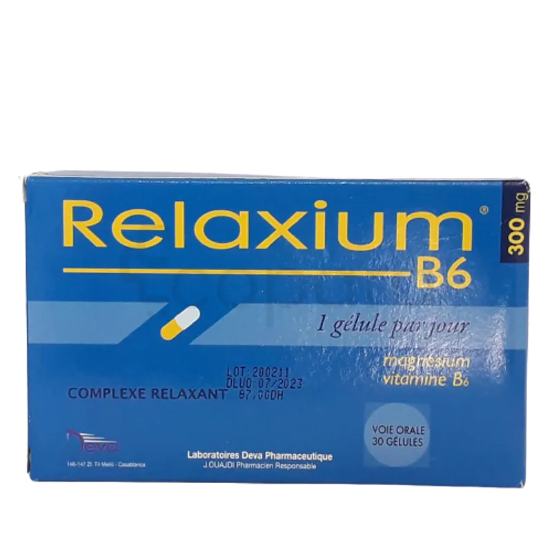 RELAXIUM B6 300MG BOITE DE 30 GELULES PM
