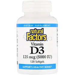 NATURAL FACTORS VITAMIN D3 125MCG BOITE DE 120 COMPRIMES