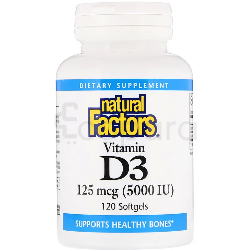 NATURAL FACTORS VITAMIN D3 125MCG BOITE DE 120 COMPRIMES