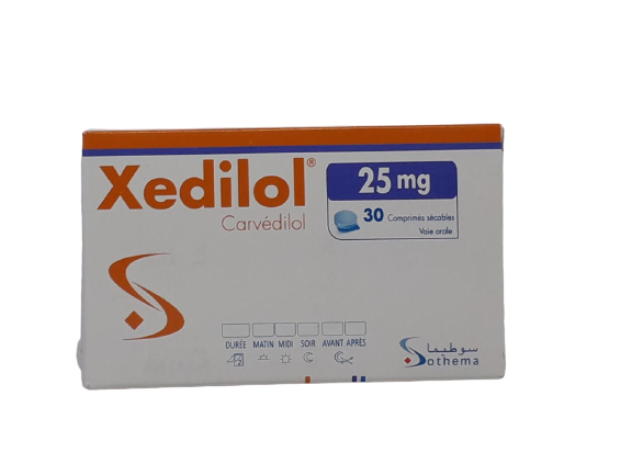 XEDILOL 25MG BOITE DE 30 COMPRIMES SECABLES