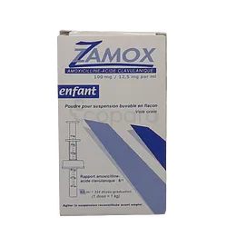 ZAMOX 100MG /12.5MG ENFANT POUDRE POUR SOLUTION ORALE 60ML SIROP