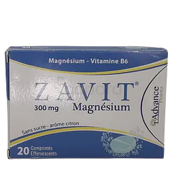 ZAVIT MAGNESIUM 300MG BOITE DE 20 COMPRIMES EFFERVESCENTS