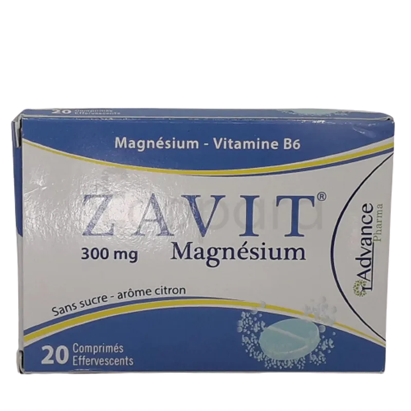 ZAVIT MAGNESIUM 300MG BOITE DE 20 COMPRIMES EFFERVESCENTS
