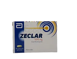 ZECLAR 500MG BOITE DE 14 COMPRIMES MV