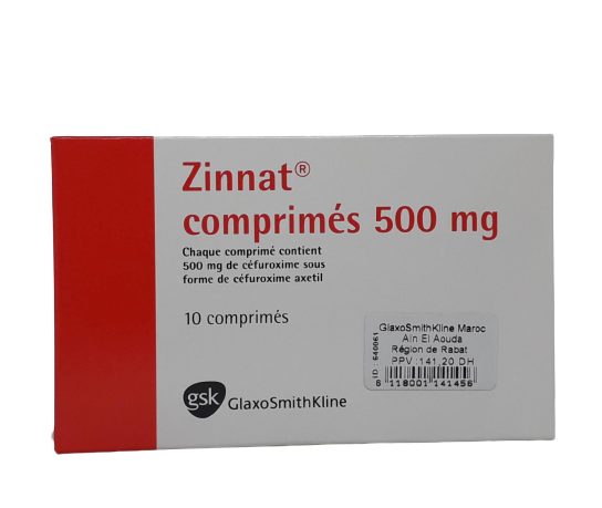 ZINNAT 500MG BOITE DE 10 COMPRIMES MV
