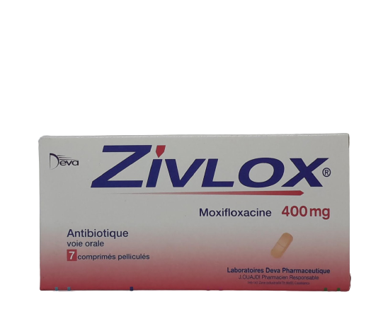 ZIVLOX 400MG BOITE DE 7 COMPRIMES SECABLES