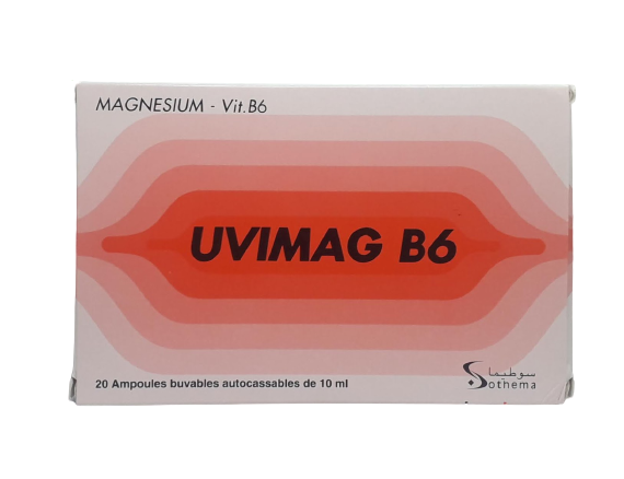 UVIMAG B6 500/125MG BOITE DE 20 AMPOULES BUVABLES