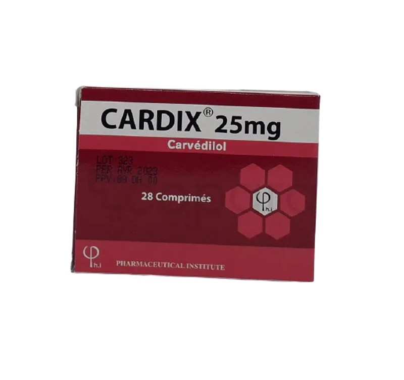 CARDIX 25MG BOITE DE 28 COMPRIMES