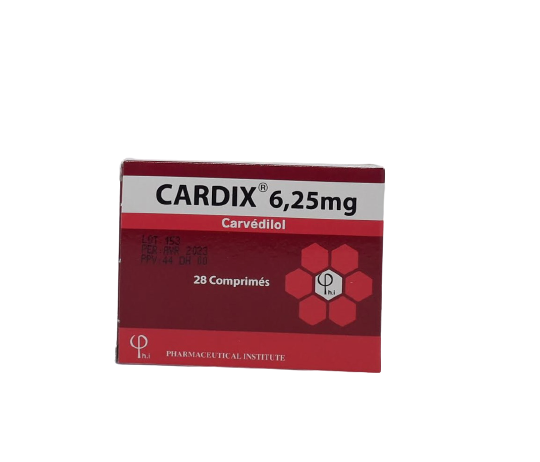 CARDIX 6.25MG BOITE DE 28 COMPRIMES