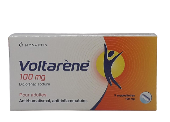 VOLTARENE ADULTES 100MG BOITE DE 5 SUPPOSITOIRES PM