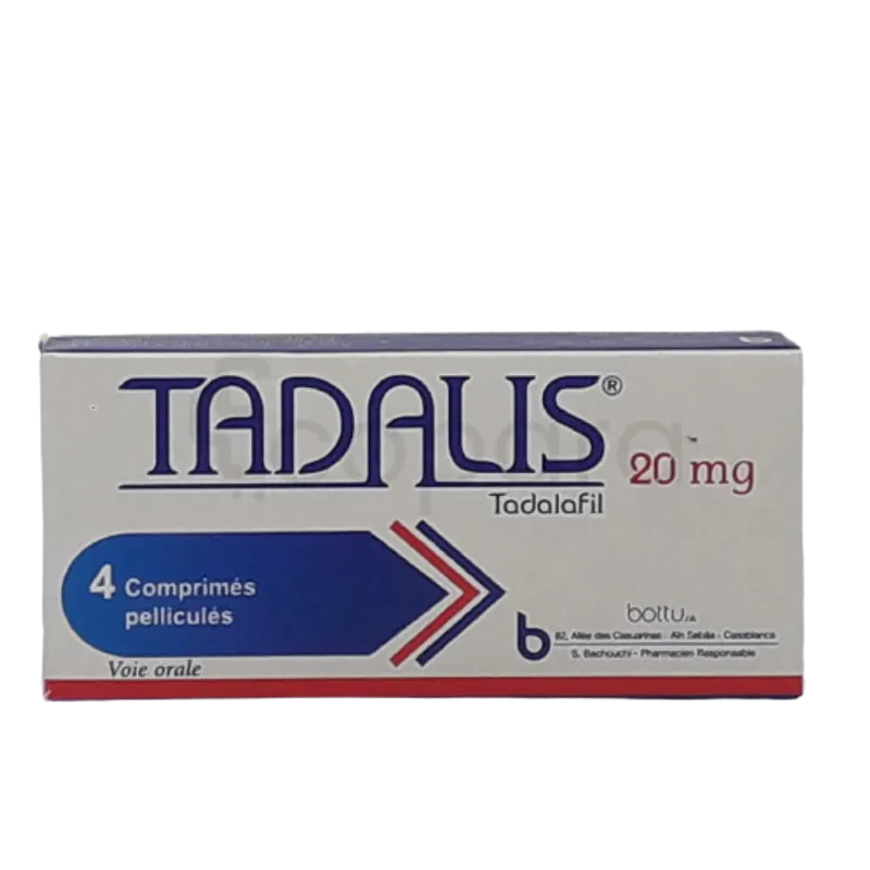TADALIS 20MG BOITE DE 4 COMPRIMES