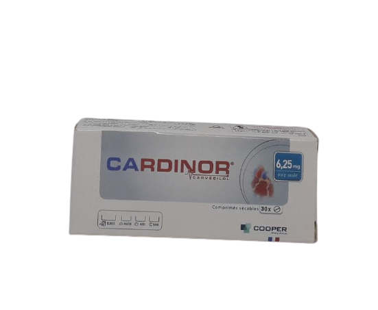 CARDINOR 6.25MG BOITE DE 30 COMPRIMES SECABLES