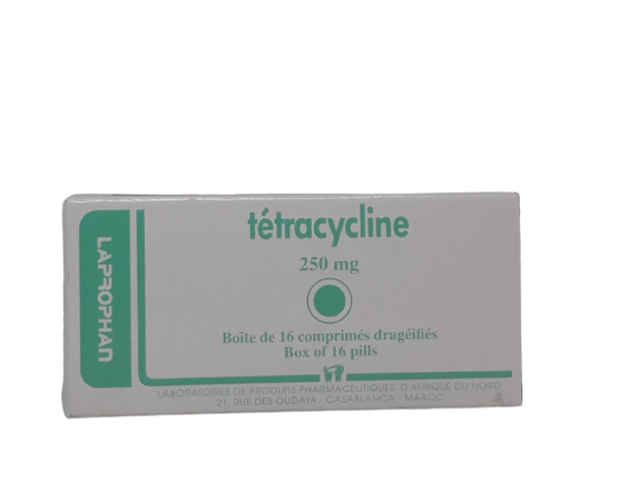 TETRACYCLINE 250MG BOITE DE 16 COMPRIMES