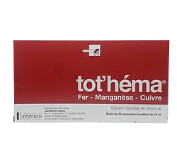TOTHEMA 50MG/1.33MG BOITE DE 20 AMPOULES BUVABLES
